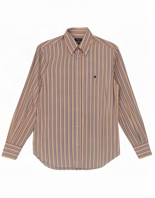 Camicia slim fit da uomo Brooksfield taglia 39 gessato medio multicolore