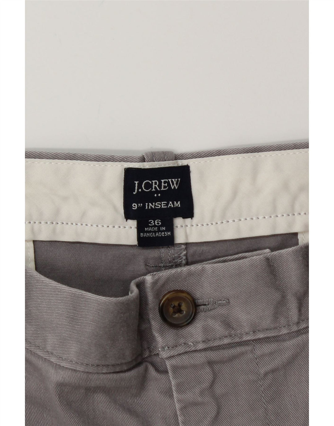 Pantaloncini chino da uomo J. CREW W36 grandi cotone grigio