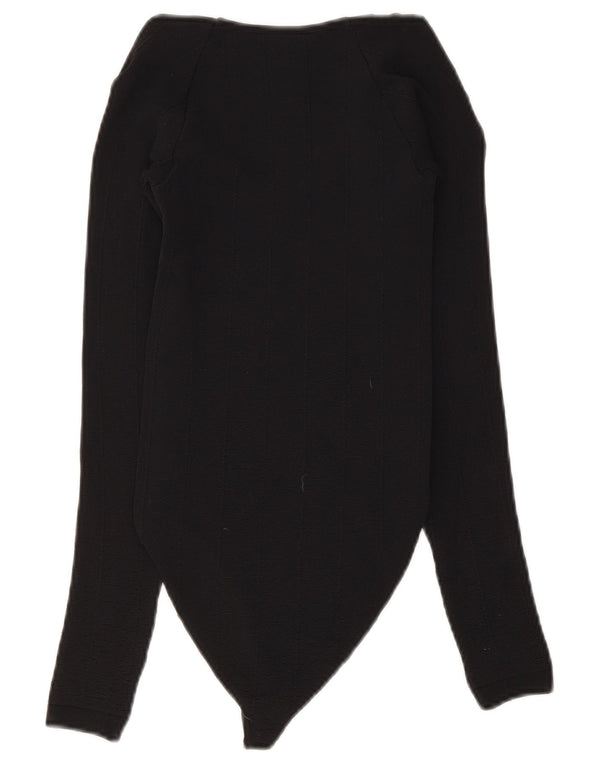 Body a maniche lunghe da donna Zara UK 4 XS nero in poliammide
