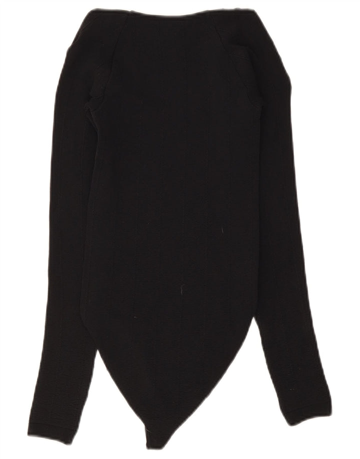 Body a maniche lunghe da donna Zara UK 4 XS nero in poliammide