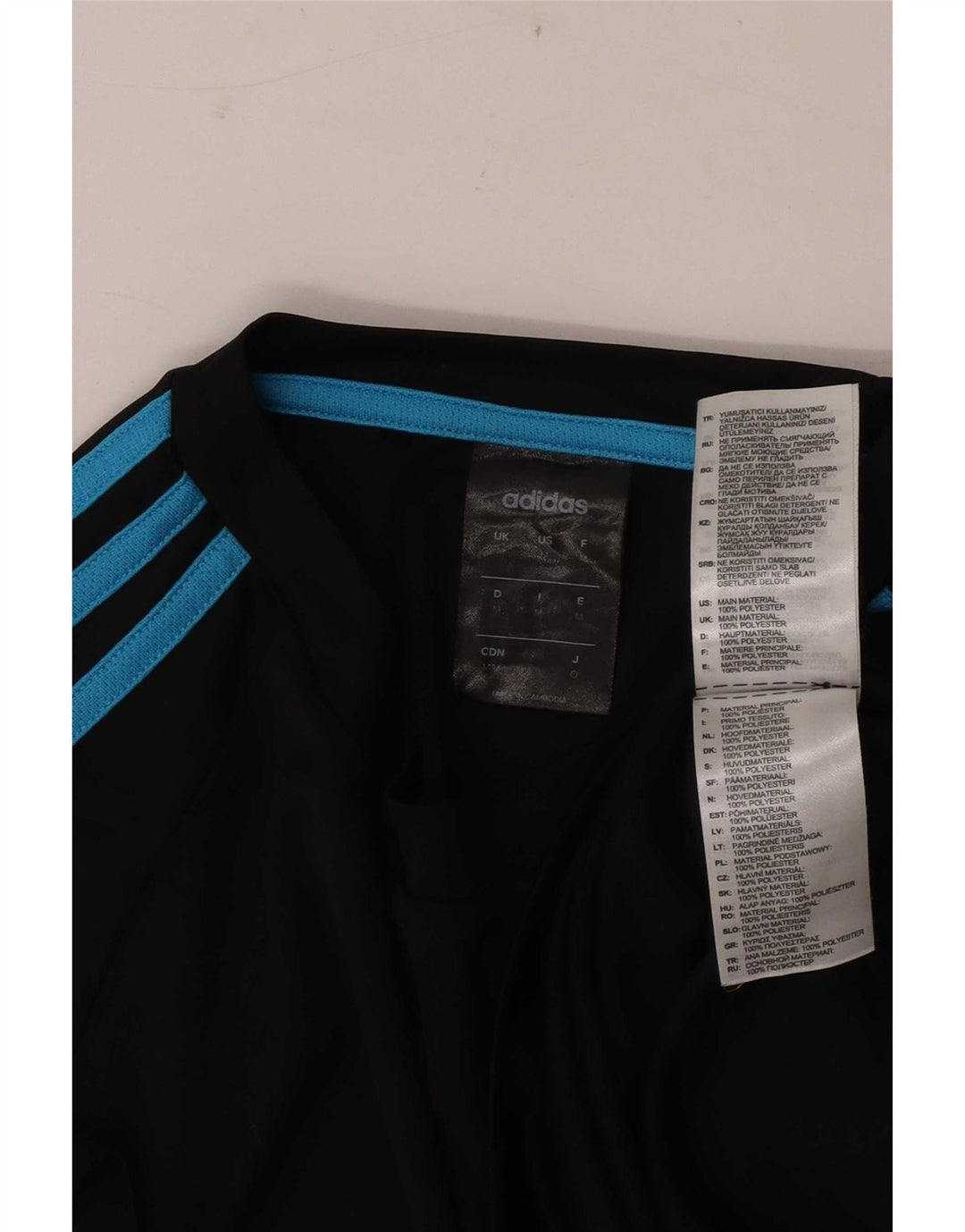 T-shirt Adidas Climalite da uomo, media, in poliestere nero