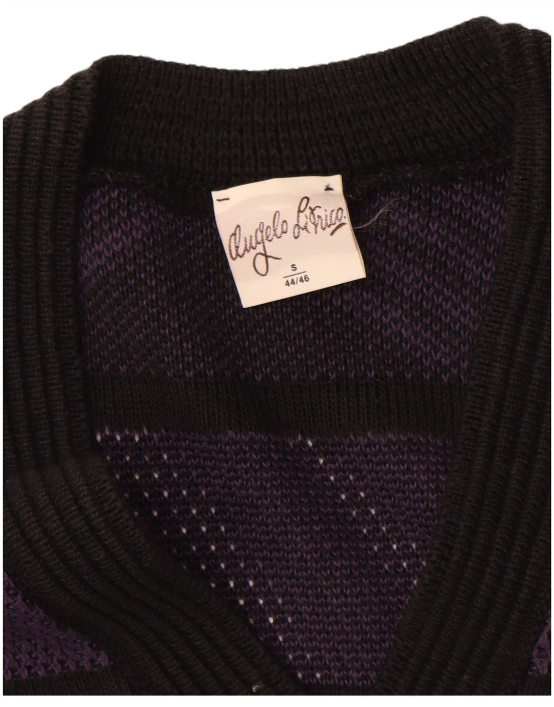 Maglione da uomo con scollo a V Angelo Litrico IT 44/46 Piccolo nero geometrico