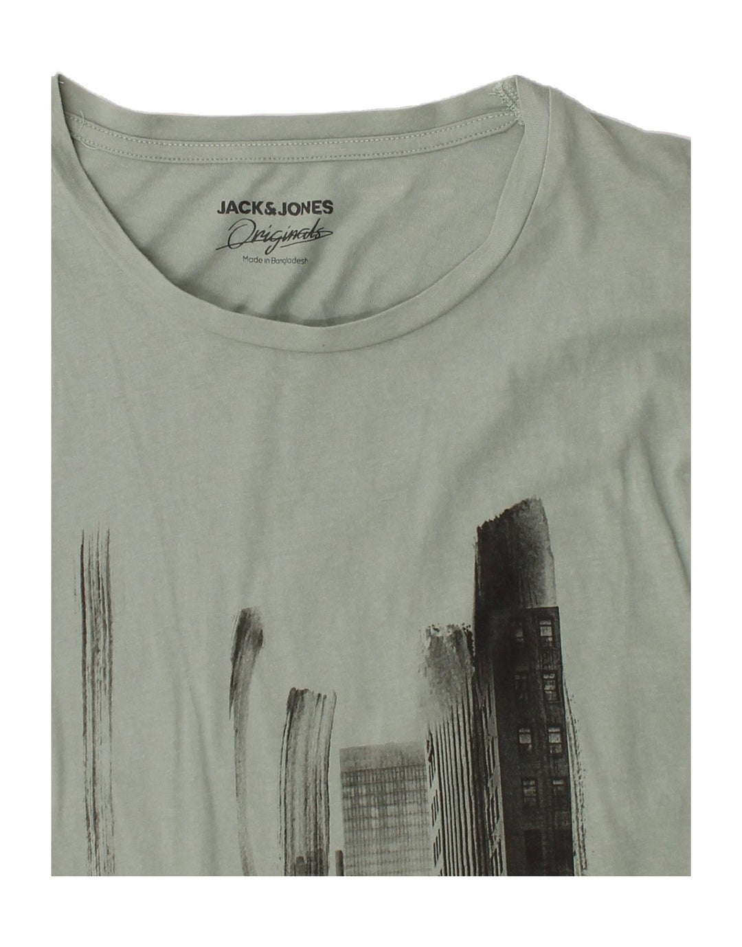 JACK & JONES Mens Graphic T-Shirt Top XL Green Vintage Jack & Jones and Second-Hand Jack & Jones from Messina Hembry 