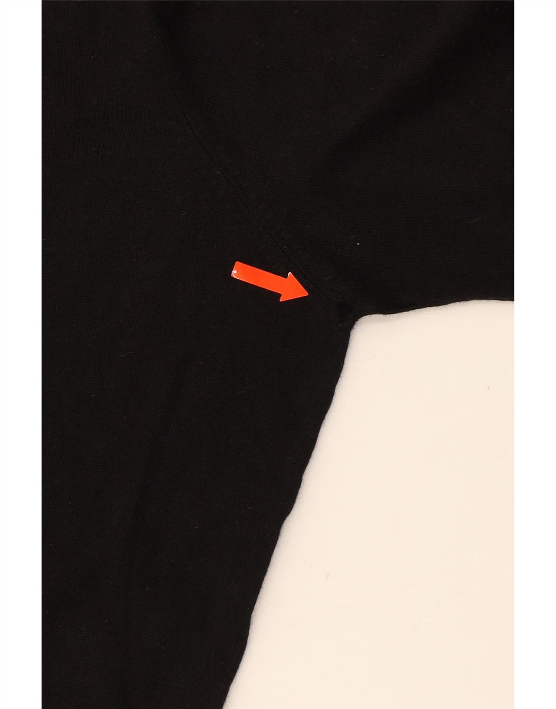 MASSIMO DUTTI Womens V-Neck Jumper Sweater UK 14 Medium Black Cotton Vintage Massimo Dutti and Second-Hand Massimo Dutti from Messina Hembry 