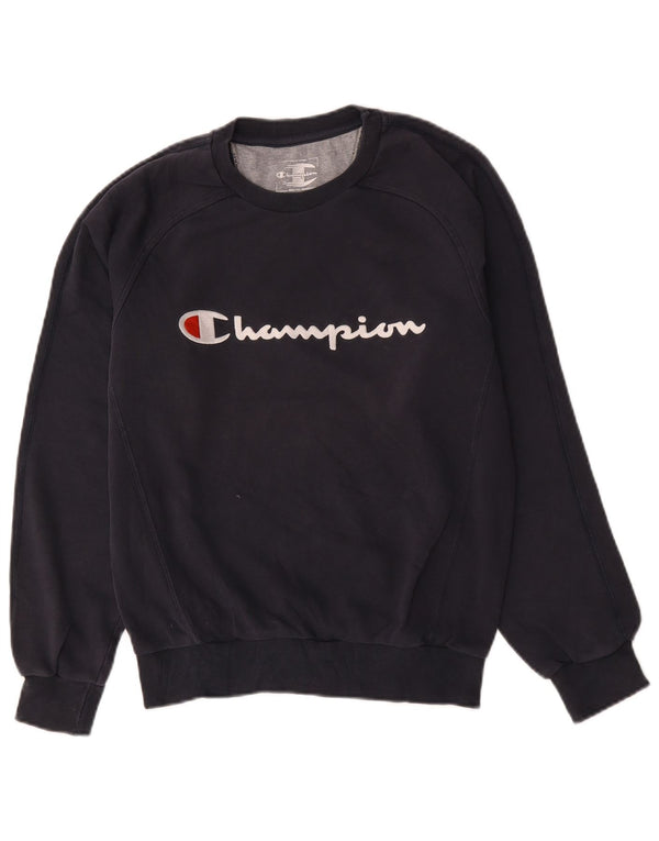 Felpa con grafica Champion da ragazzo, 13-14 anni, in cotone blu navy