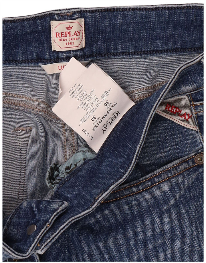 REPLAY Jeans skinny Luz da donna W30 L34 cotone blu