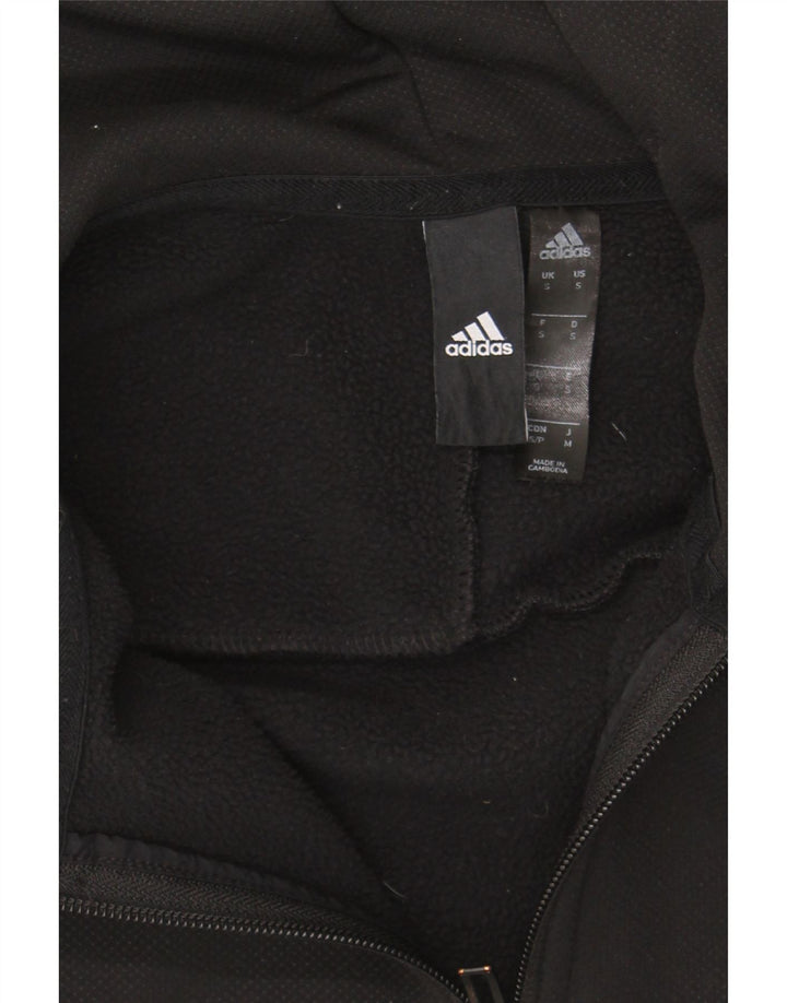 ADIDAS Mens Climaheat Hoodie Jumper Small Black Polyester Vintage Adidas and Second-Hand Adidas from Messina Hembry 
