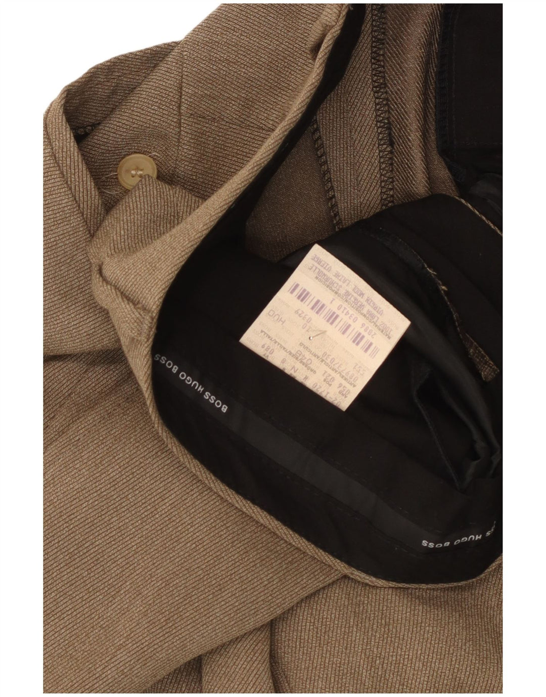 Pantaloni da abito dritti da uomo Hugo Boss IT 48 medio W34 L30 Marrone