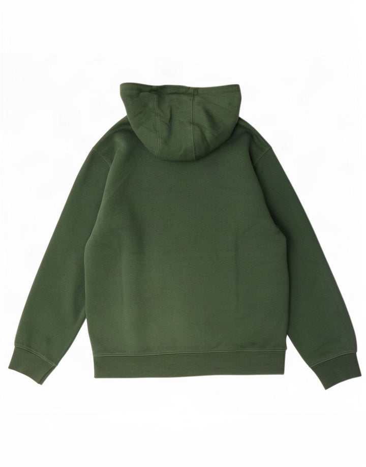 Maglione con cappuccio e zip grafica da uomo Russell Athletic Poliestere verde medio