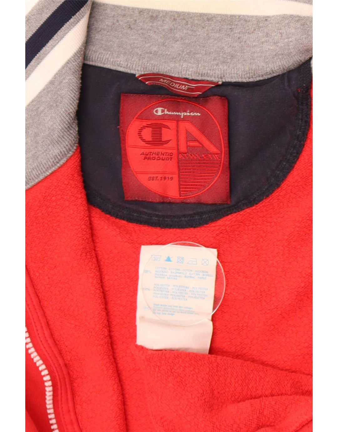 Giacca da tuta da uomo Champion in cotone color block rosso medio