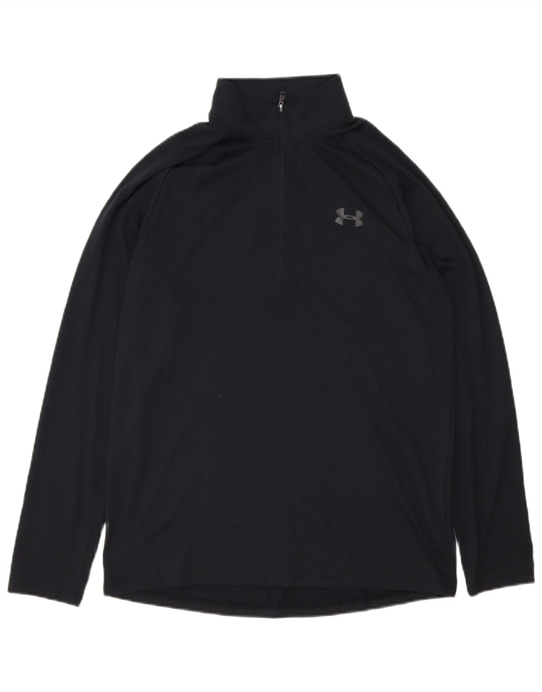 Maglietta Under Armour da uomo Heat Gear con zip e collo pullover, media, nera