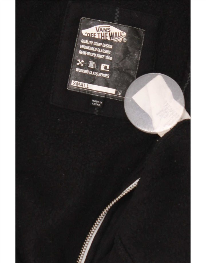 Maglione con cappuccio e zip da uomo Vans piccolo in cotone a righe nere
