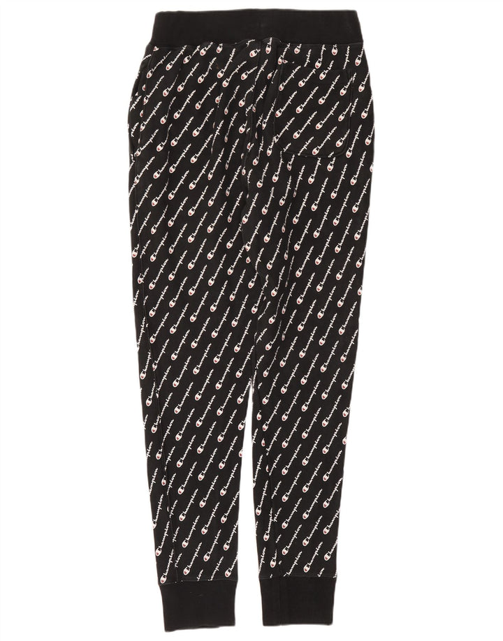 Pantaloni da tuta con grafica Champion Reverse Weave da uomo, pantaloni da jogging, grandi, neri