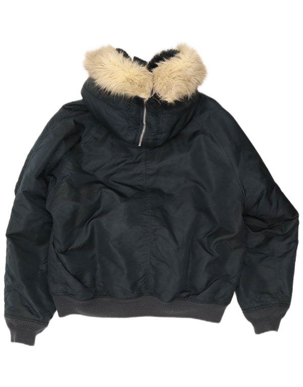 Giubbotto bomber con cappuccio Rifle da uomo tipo G-1 UK 40 grande blu navy