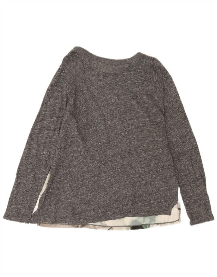 Camicetta da donna Zara Top UK 16 grande grigio floreale