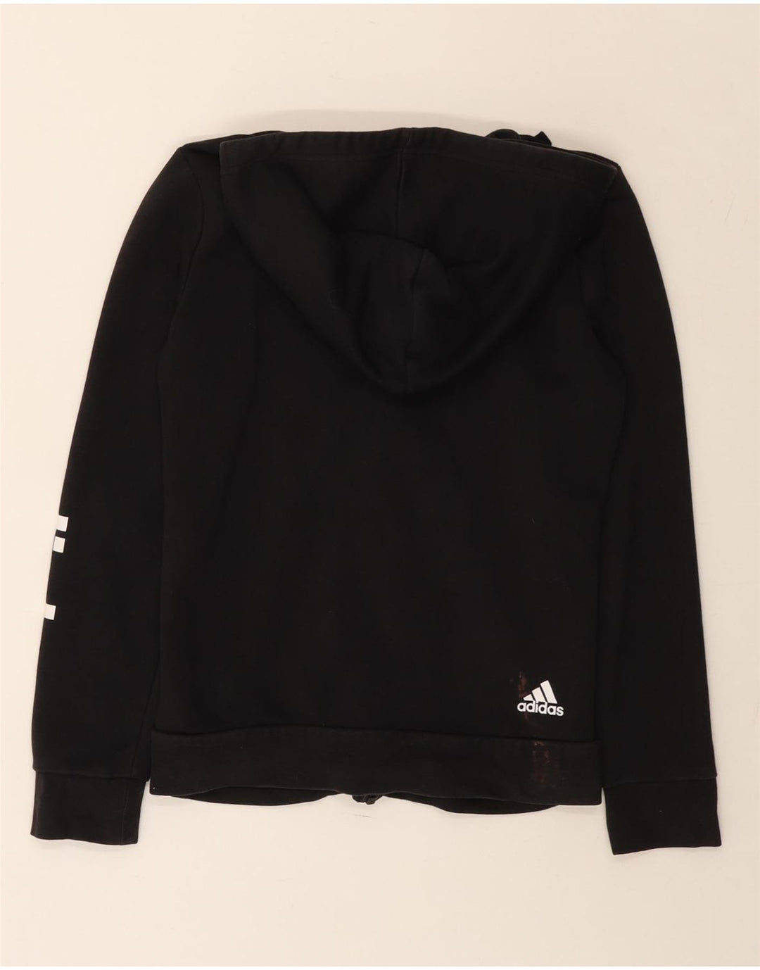 Maglione con cappuccio e zip grafica da donna ADIDAS UK 12 medio nero