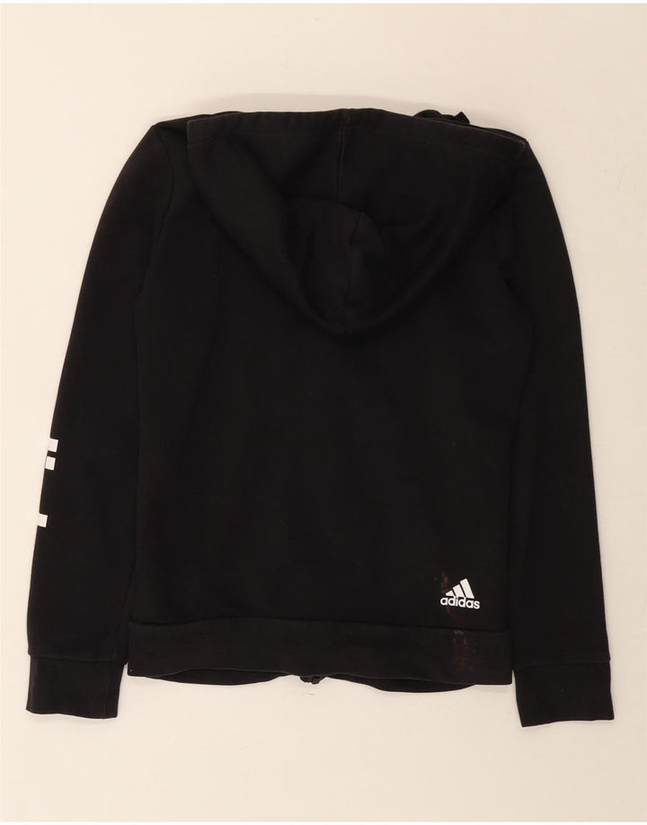 Maglione con cappuccio e zip grafica da donna ADIDAS UK 12 medio nero