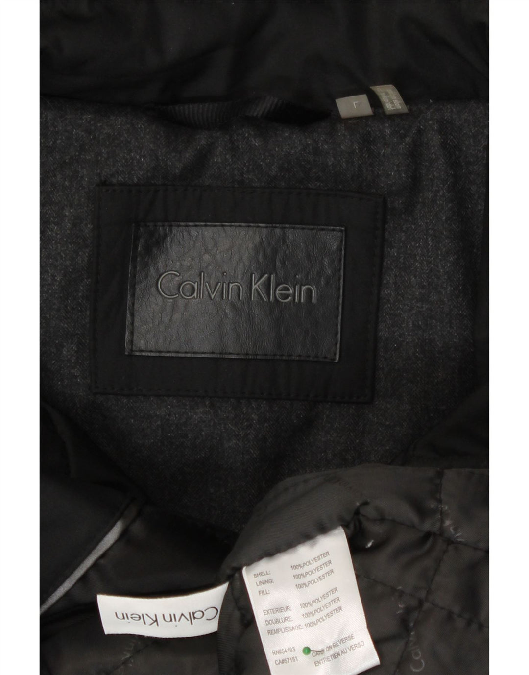 Giacca utility con cappuccio da uomo Calvin Klein UK 40 Large Nero Poliestere