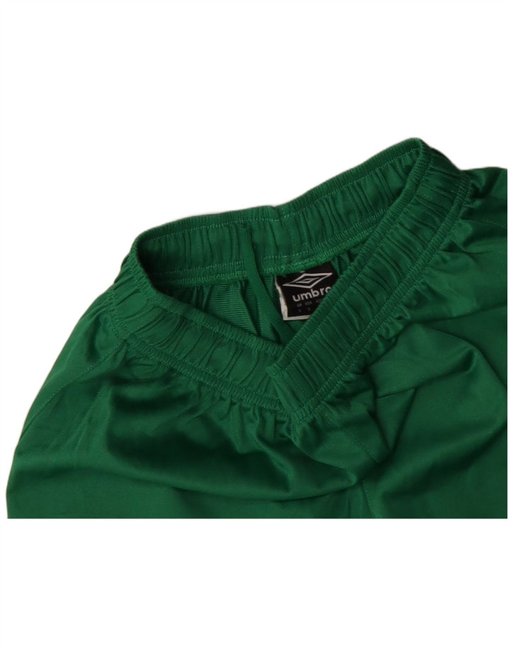 Pantaloncini sportivi da uomo UMBRO piccoli in poliestere color block verde