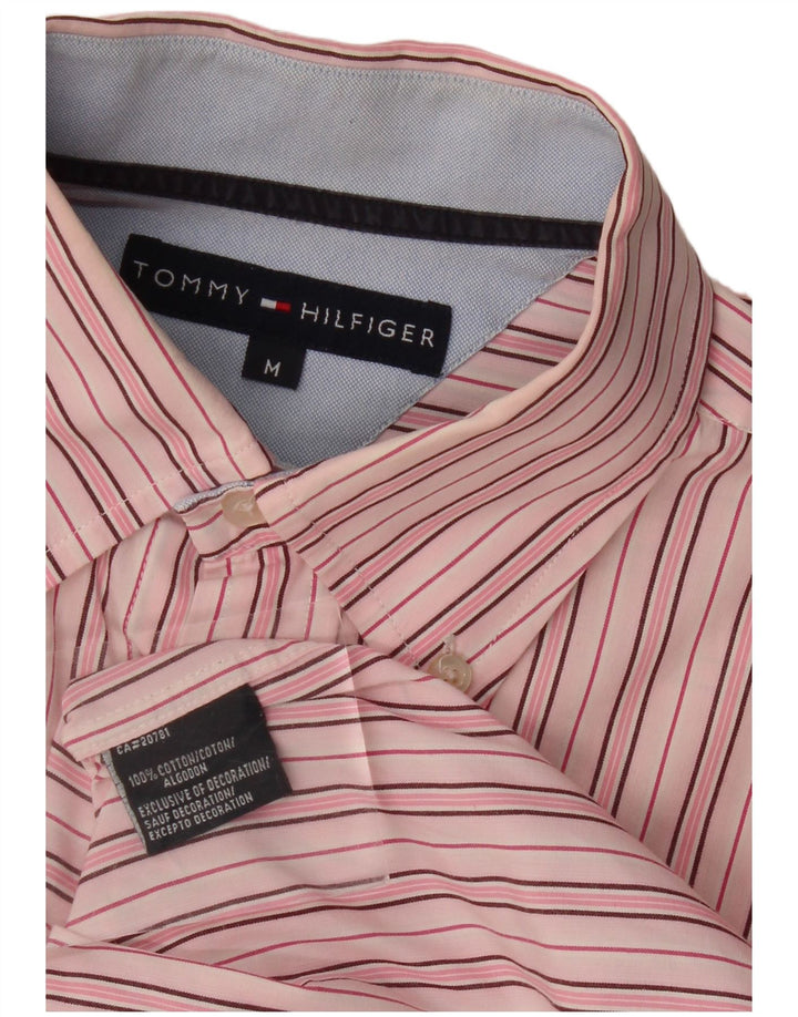 Camicia da uomo Tommy Hilfiger in cotone a righe rosa medio