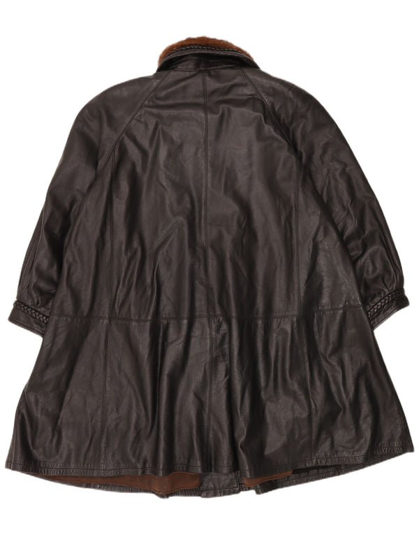 Cappotto in Pelle Donna Vincent IT 40 Small Nero