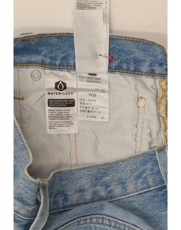 Pantaloncini Levi's da donna 501 in denim invecchiato W26 piccolo cotone blu