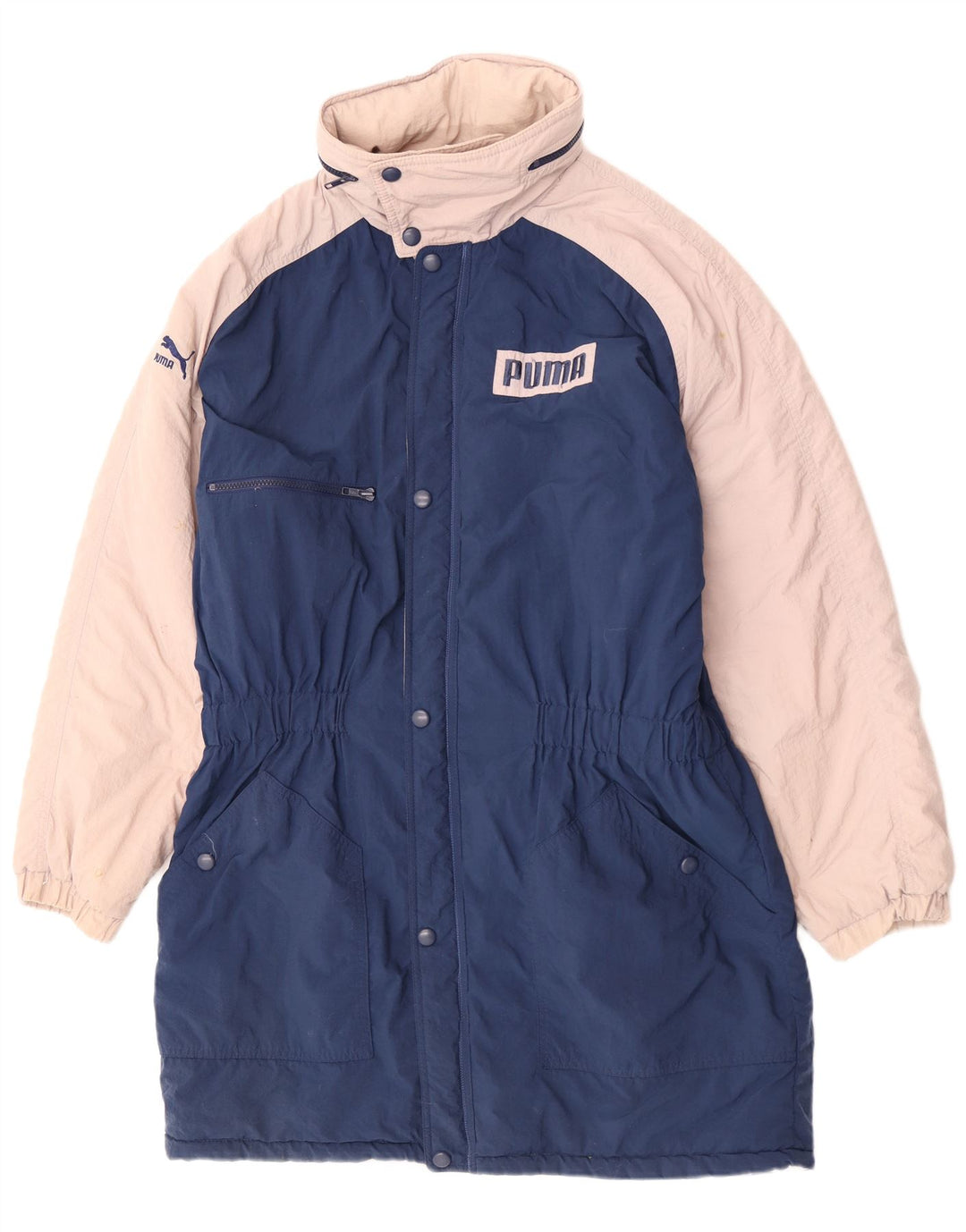 Cappotto imbottito con grafica Puma da uomo IT 52 XL Blu navy Colourblock in poliammide