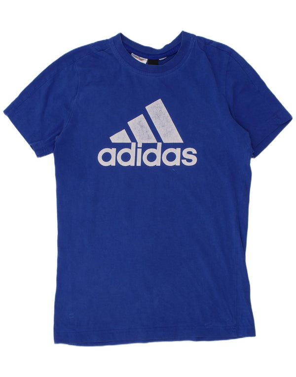 Maglietta grafica da ragazzo Adidas Top 10-11 anni Blu