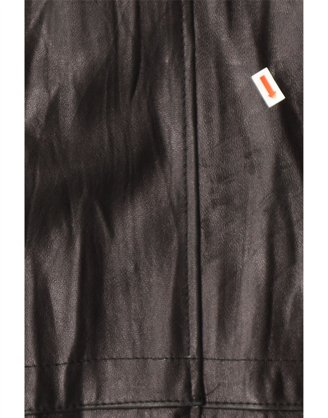 Cappotto in pelle vestibilità ampia da uomo VINTAGE UK 38 Pelle nera media