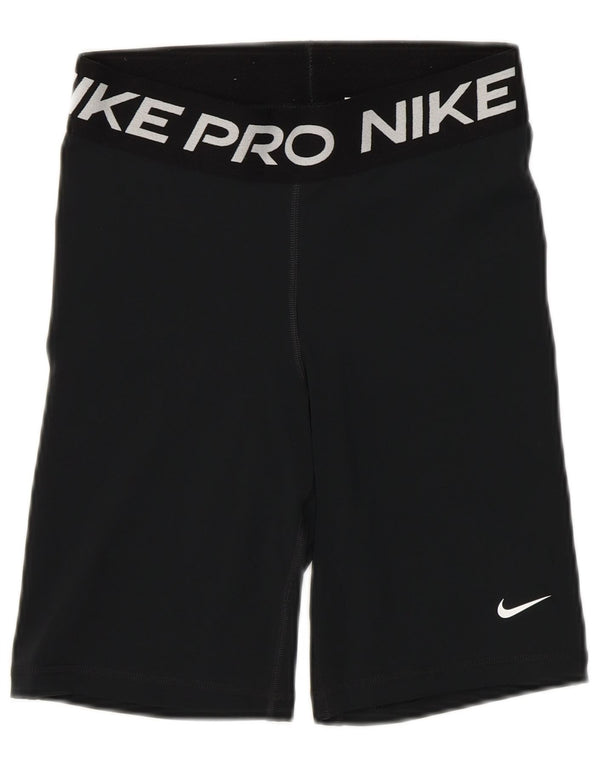 Pantaloncini sportivi Nike Dri Fit Graphic da donna UK 10 piccoli poliestere nero