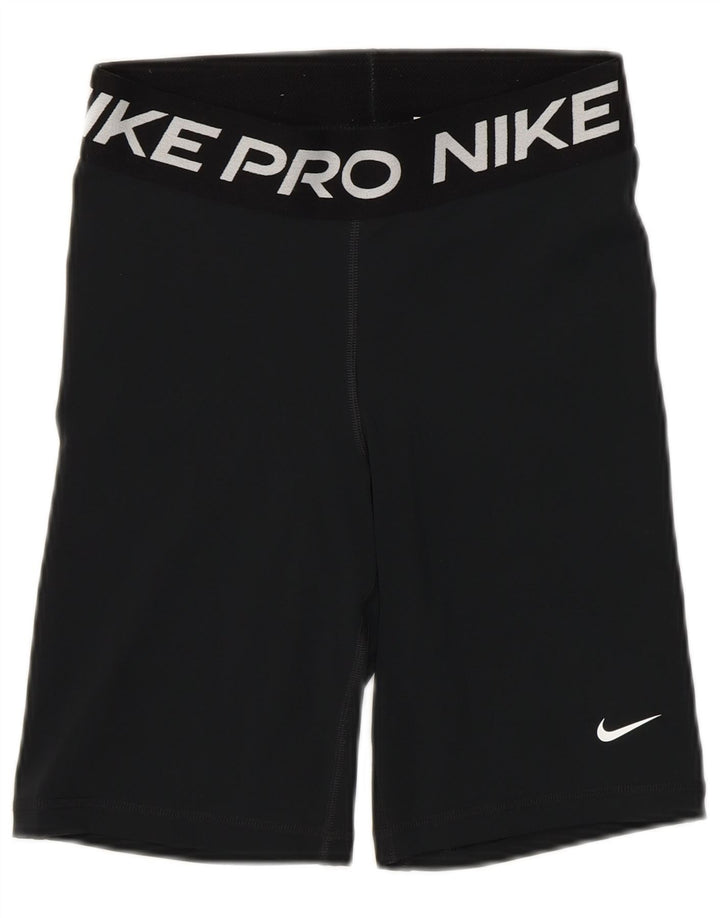 Pantaloncini sportivi Nike Dri Fit Graphic da donna UK 10 piccoli poliestere nero