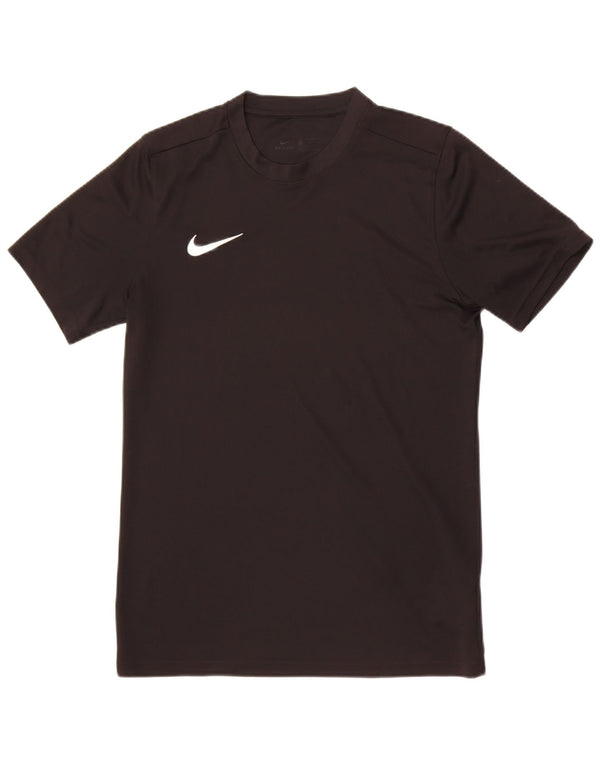 T-shirt Nike da uomo Dri Fit, top in poliestere nero medio