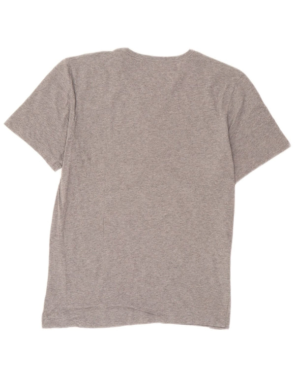T-shirt da uomo Hugo Boss Top in cotone chiazzato grigio medio