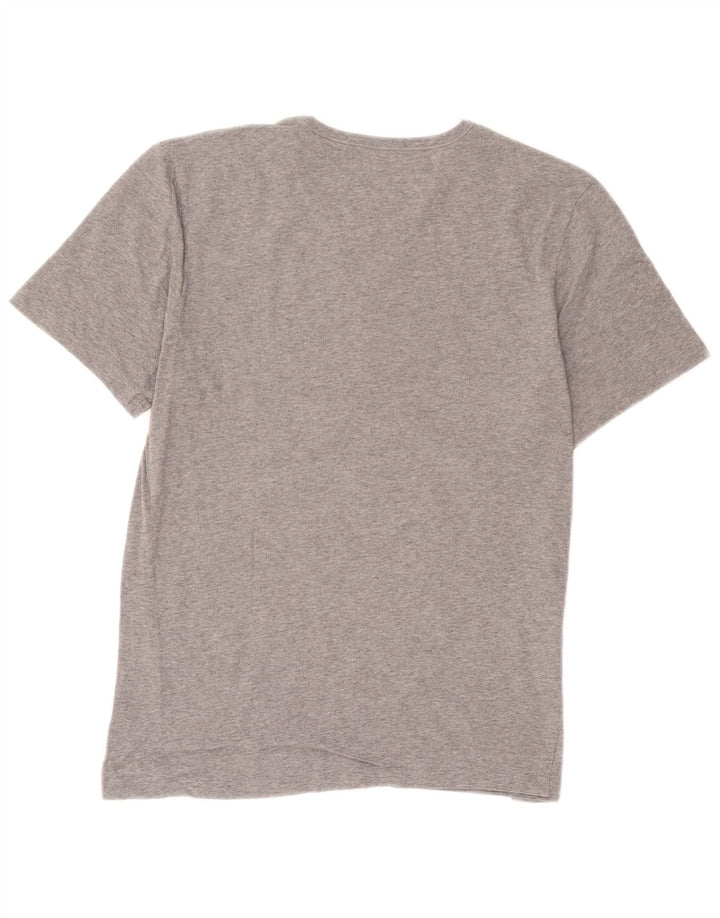 T-shirt da uomo Hugo Boss Top in cotone chiazzato grigio medio