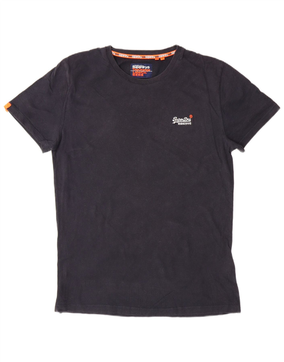 T-shirt da uomo SUPERDRY Top grande in cotone nero classico