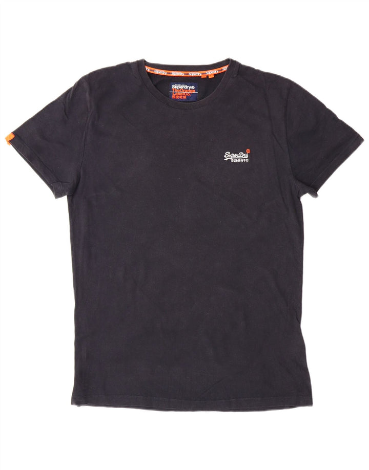 T-shirt da uomo SUPERDRY Top grande in cotone nero classico