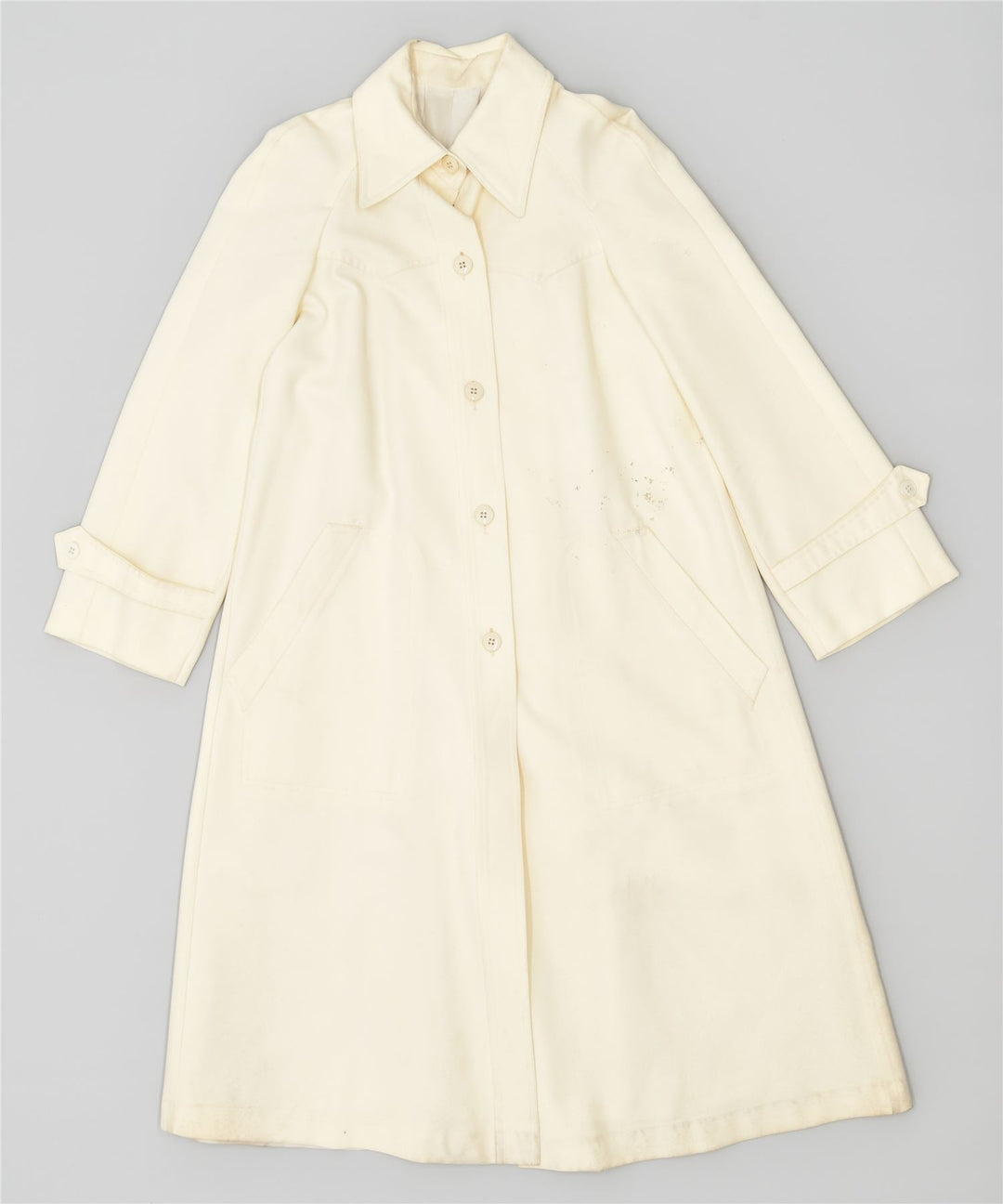 Cappotto da donna VINTAGE UK 4 XS bianco sporco