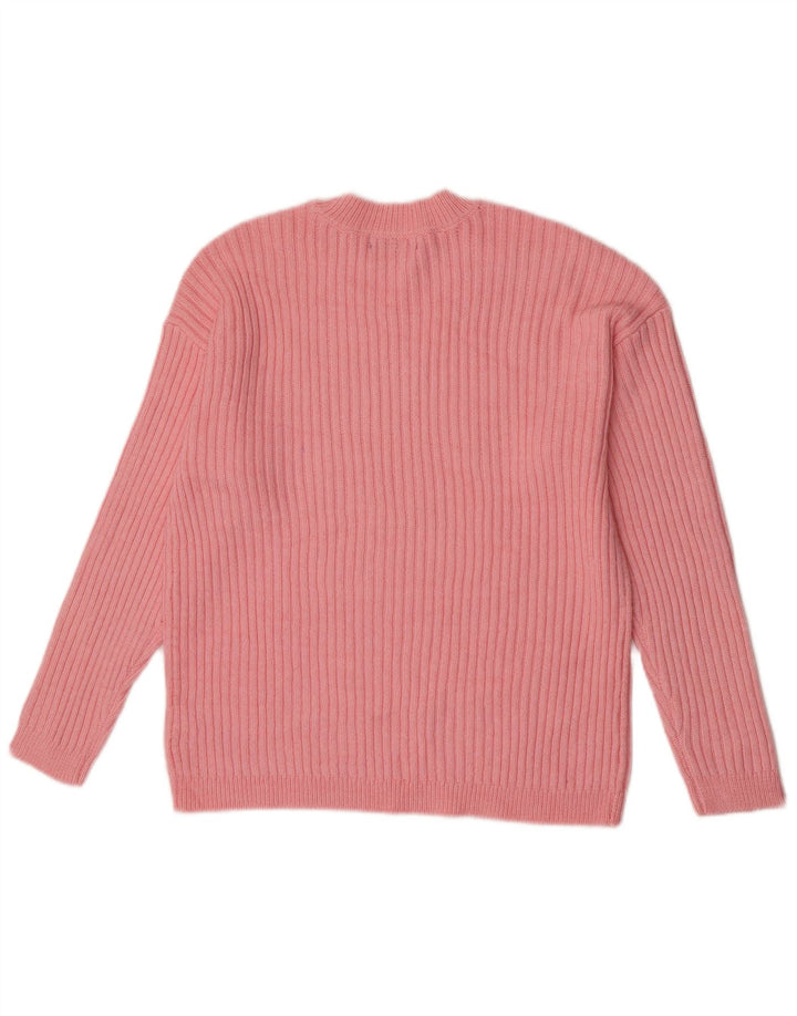 Maglione maglione girocollo da donna Marks & Spencer UK 14 Poliestere rosa medio