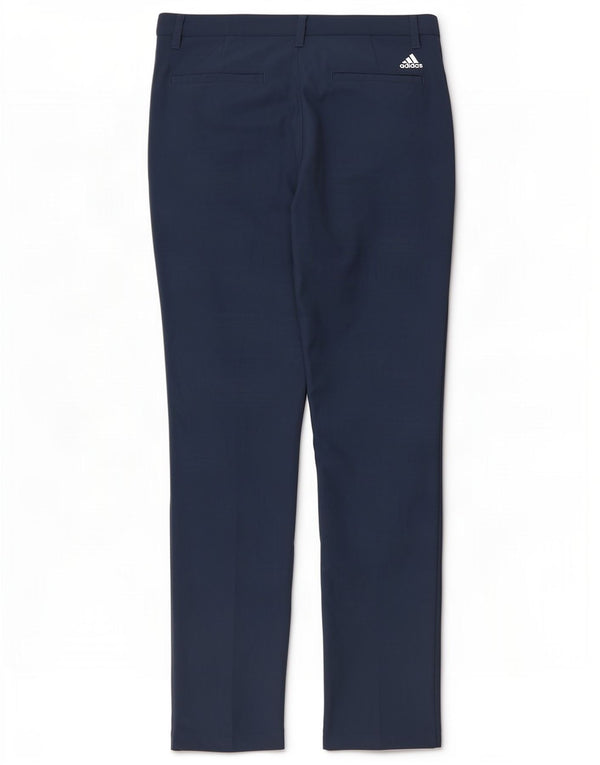Pantaloni chino slim da uomo Adidas W30 L32 poliestere blu navy
