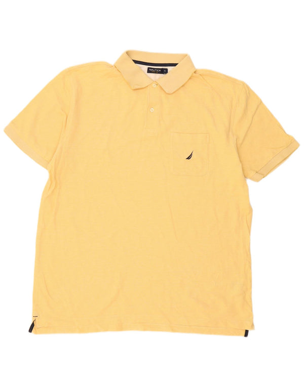 Polo da uomo Nautica XL in cotone giallo