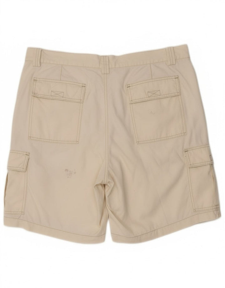 Pantaloncini cargo vintage da uomo W38 XL in cotone bianco
