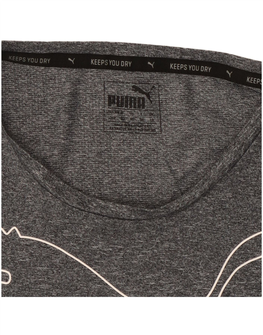 T-shirt grafica da donna PUMA Top UK 10 Small Grey Flecked