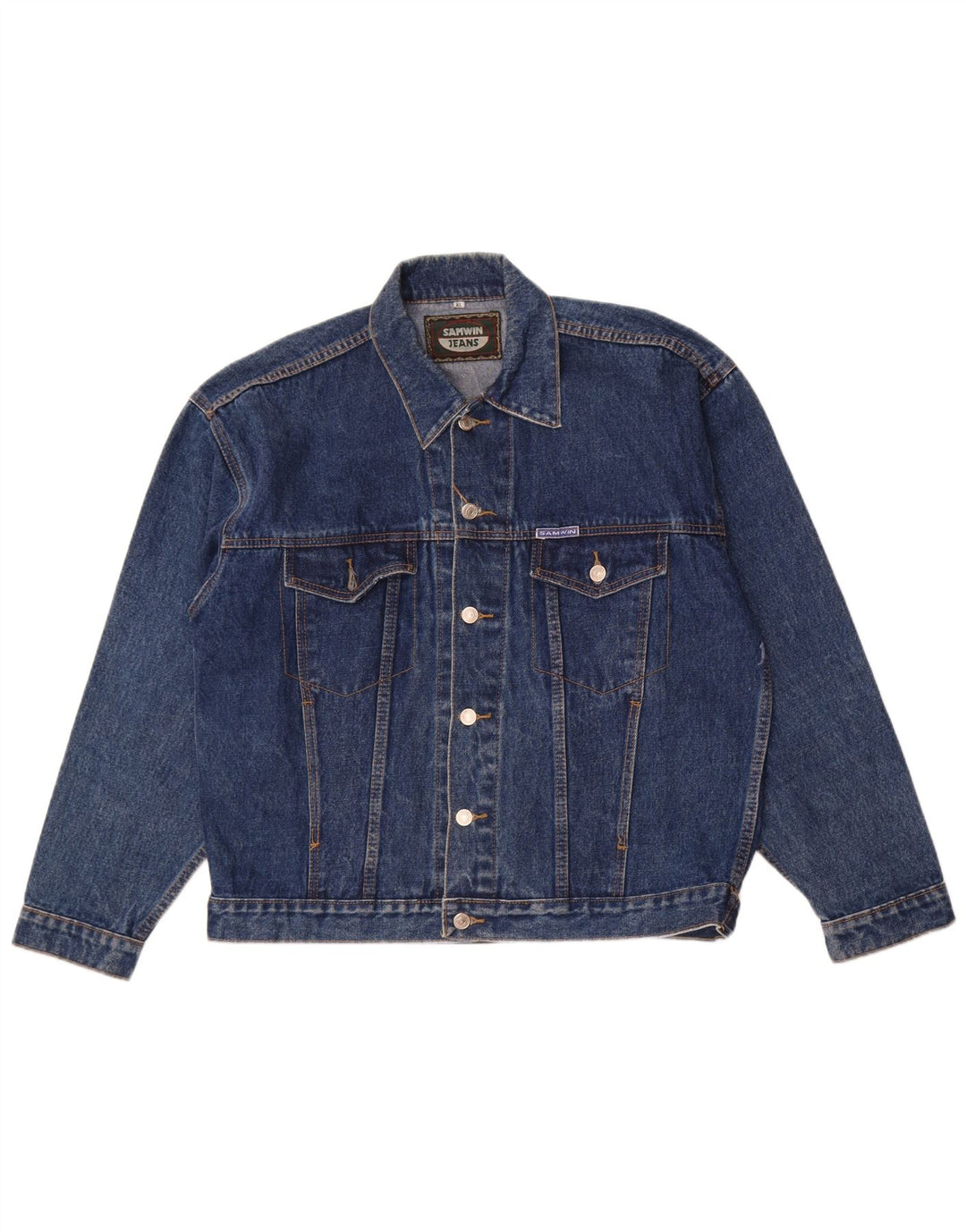SAMWIN Giacca in denim da uomo UK 42 XL Blu