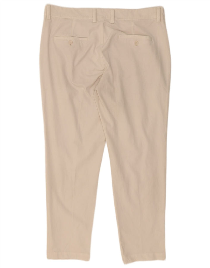 Pantaloni chino slim da uomo Zara EU 44 Large W34 L30 poliestere bianco