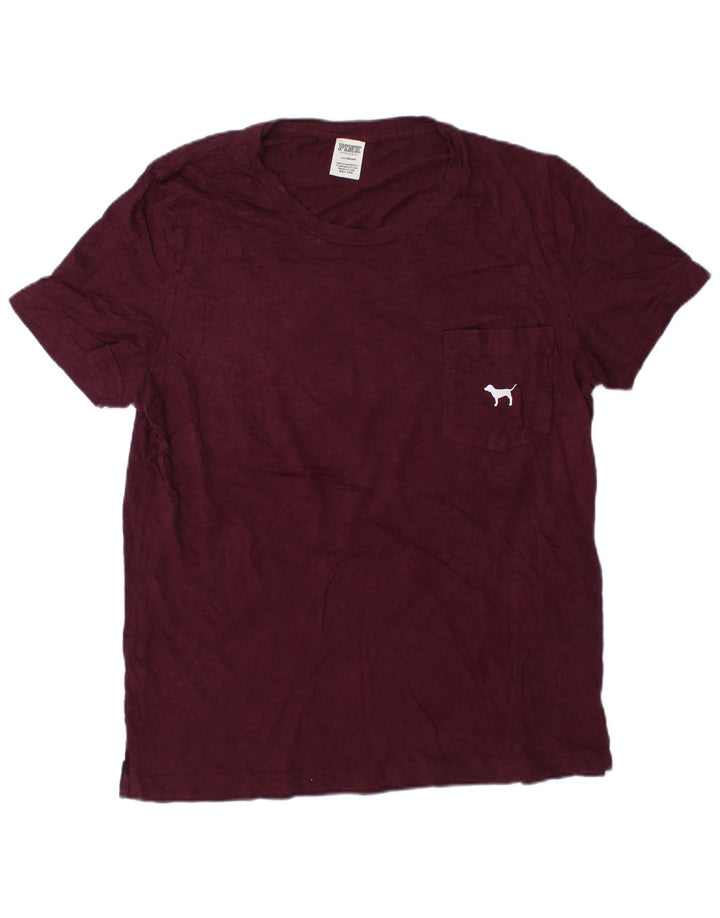 VICTORIA'S SECRET T-shirt grafica rosa da uomo Top grande in cotone bordeaux