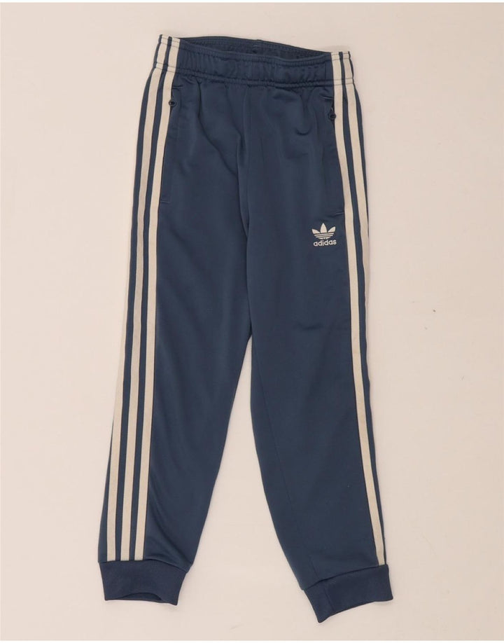 Pantaloni della tuta da ragazzo ADIDAS Joggers 6-7 anni in poliestere blu