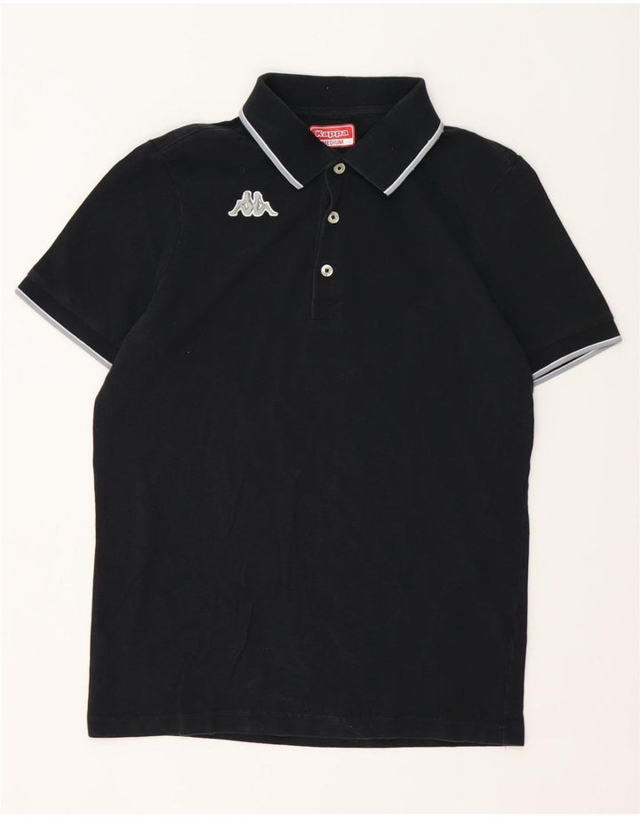 Polo Kappa Uomo Media Nera In Cotone