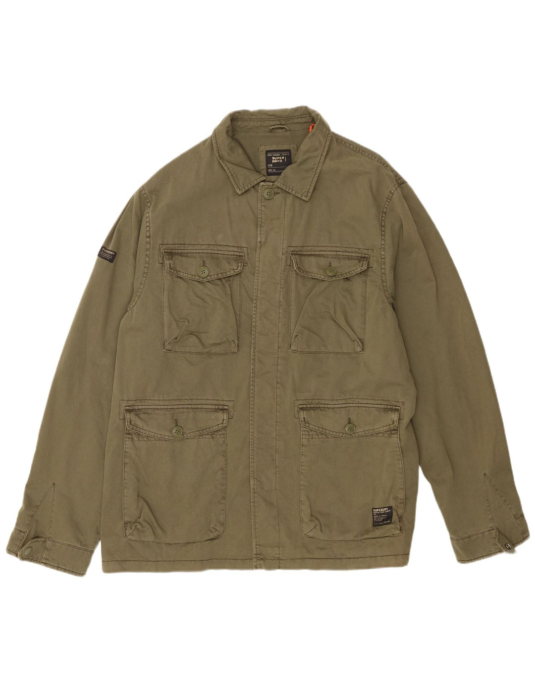 Giacca utility grafica da uomo Superdry UK 44 2XL cotone kaki