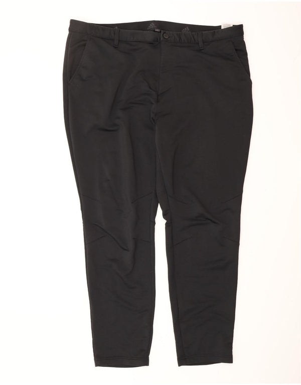 Pantaloni chino slim da uomo ADIDAS XL W40 L30 poliestere nero