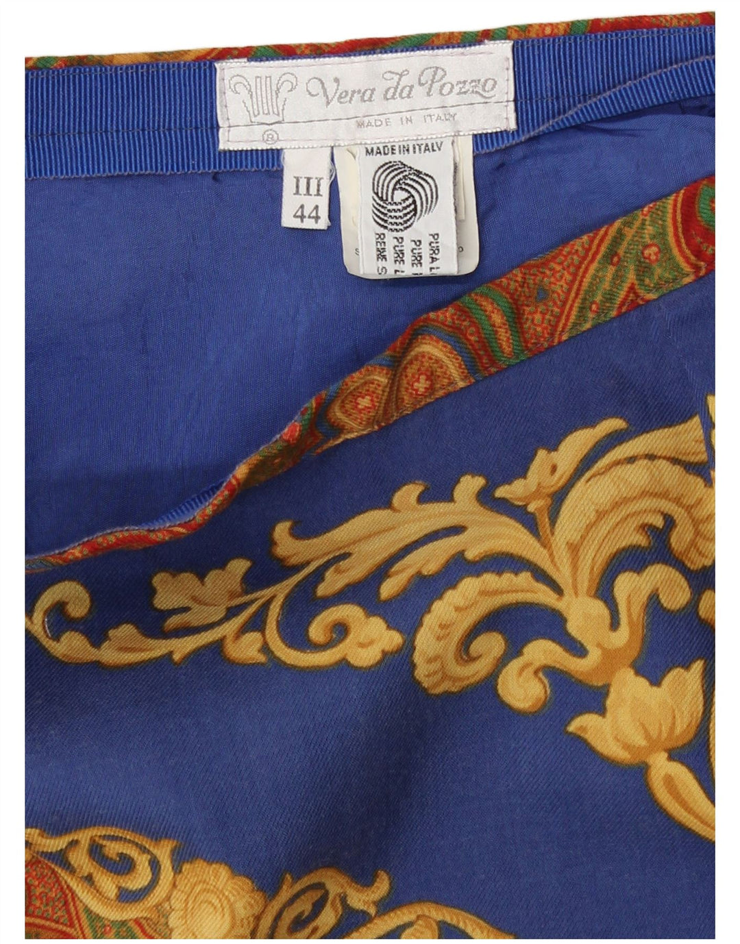 Gonna a tubino da donna Vera da Pozzo IT 44 Media W28 Paisley multicolore